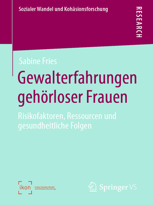 Title details for Gewalterfahrungen gehörloser Frauen by Sabine Fries - Available